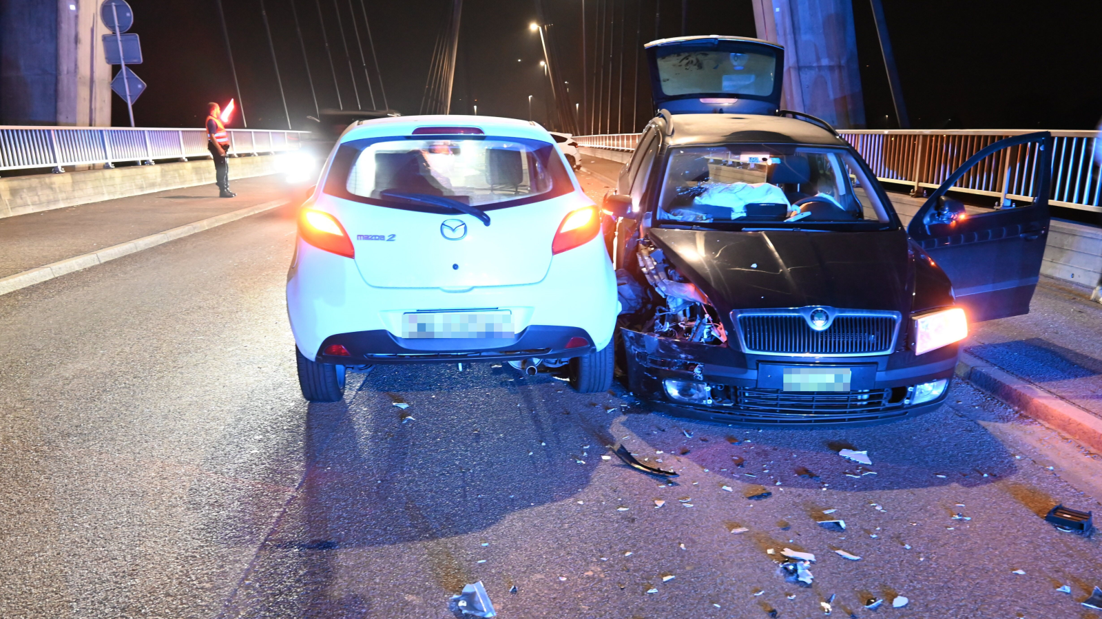 Unfall zwischen drei Autos in Widnau, © Kantonspolizei St. Gallen