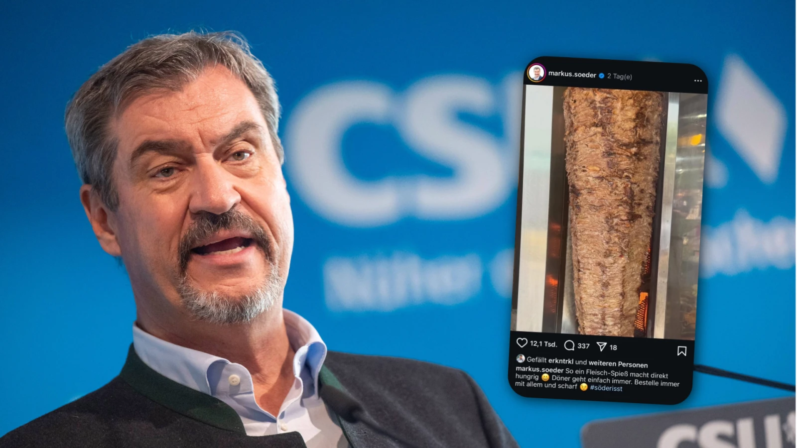 Markus Söder'den Döner Paylaşımına Sert Tepkiler: "Zamanlama Çok Yanlış!", © dpa Markus Söder'den Döner Paylaşımına Sert Tepkiler: "Zamanlama Çok Yanlış!", © dpa