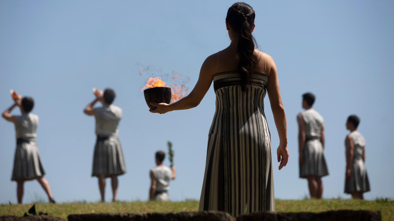 Olympische Flamme für Paris entfacht, © Keystone / EPA ANA-MPA / George Vitsaras
