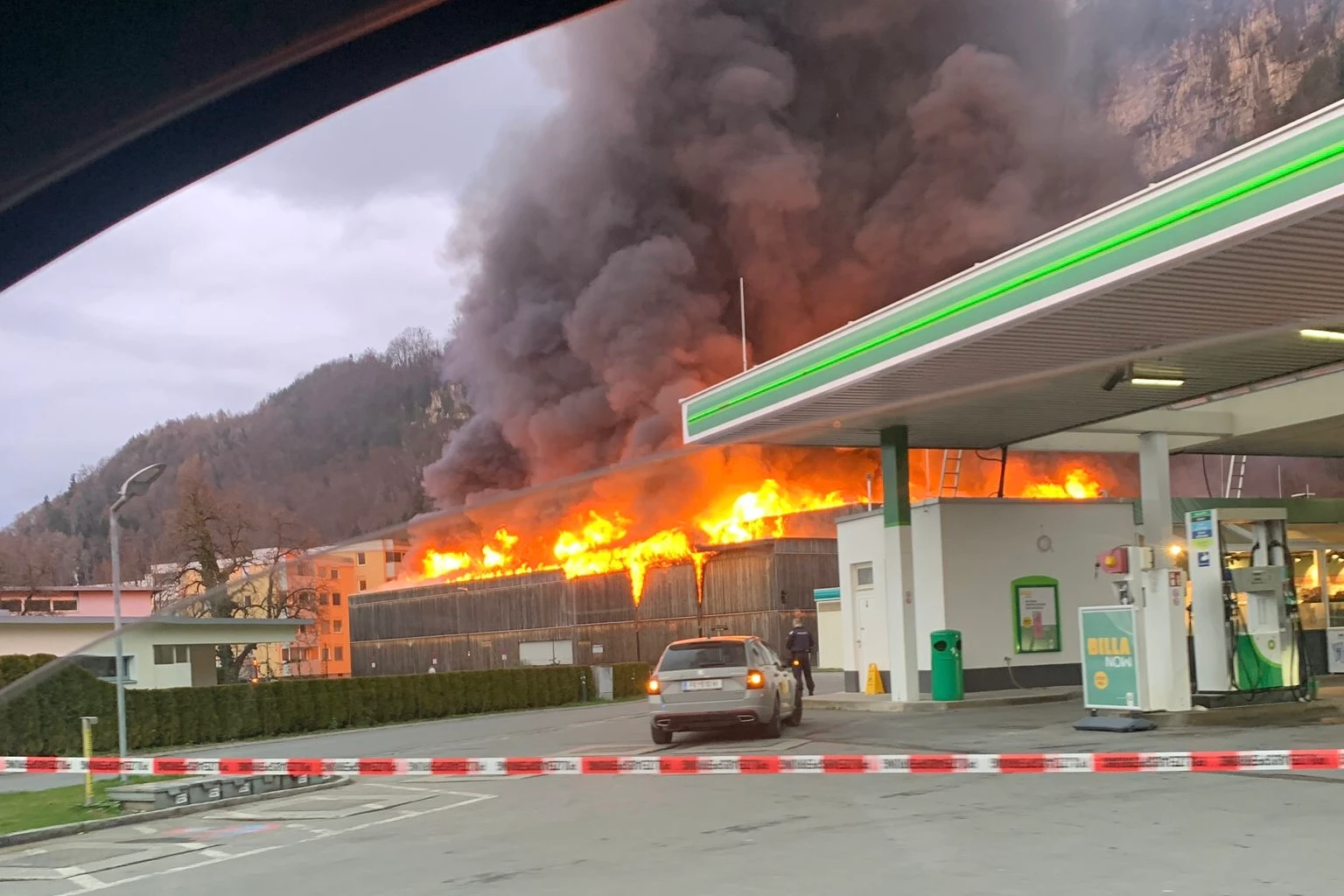 Grossbrand bei Bauhof in Feldkirch, © pd Grossbrand bei Bauhof in Feldkirch, © pd
