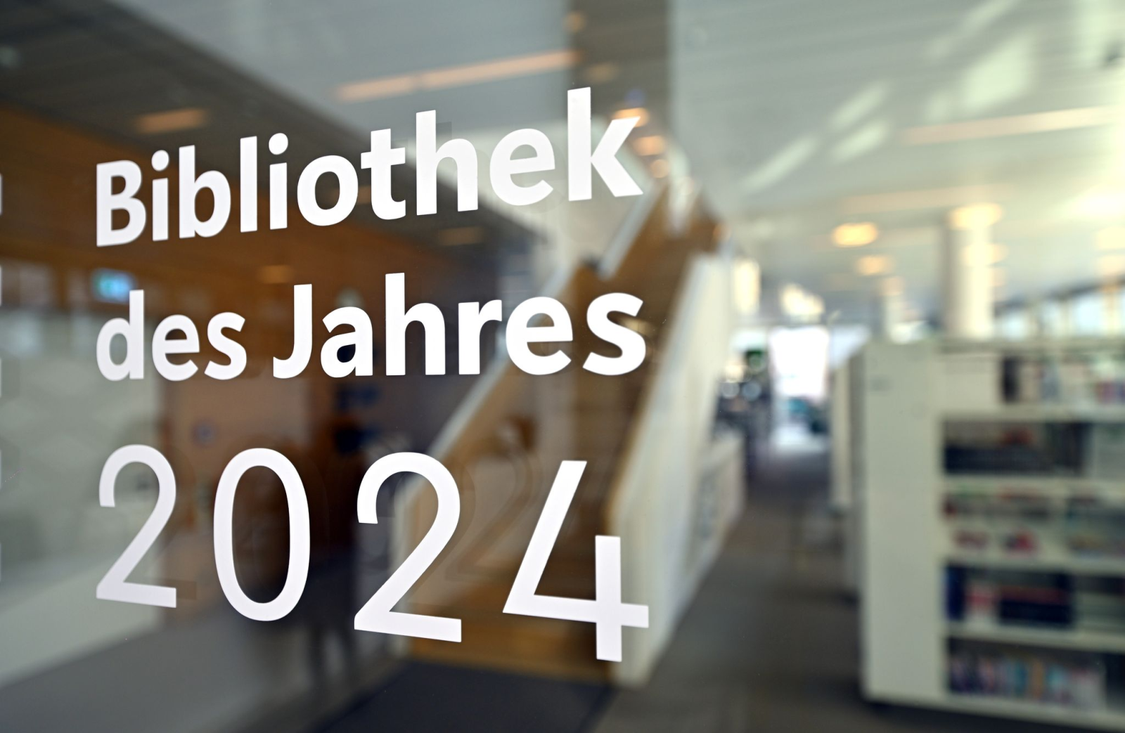  Die Stadtbibliothek «Rudolf Hagelstange» in Nordhausen ist «Bibliothek des Jahres 2024»., © Martin Schutt/dpa