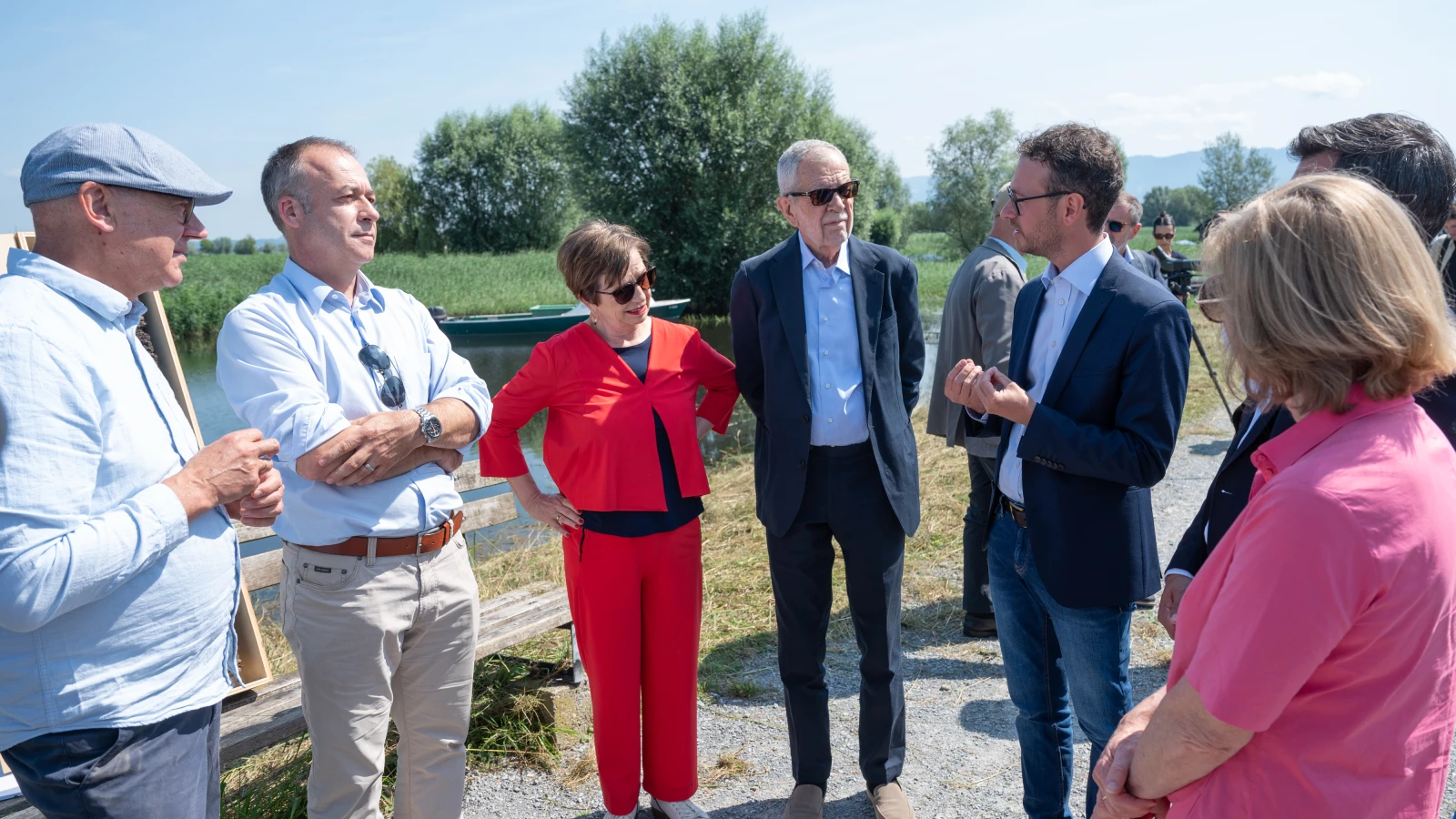 Alexander Van der Bellen besuchte das Rheindelta, © VLK / Serra / Landespressestelle Vorarlberg Alexander Van der Bellen besuchte das Rheindelta, © VLK / Serra / Landespressestelle Vorarlberg
