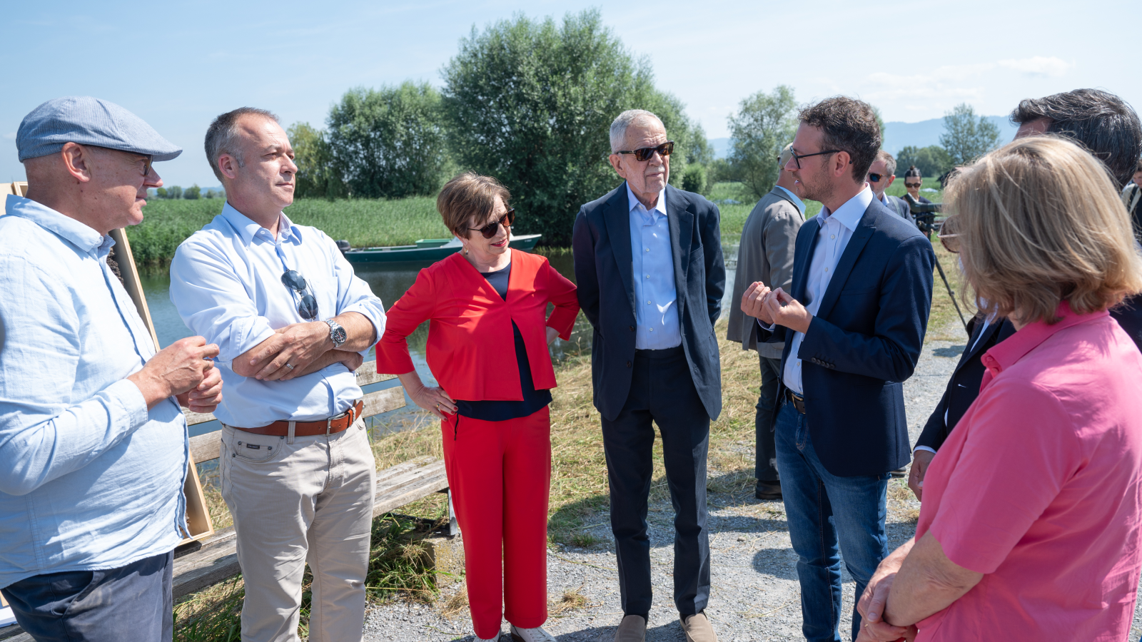 Alexander Van der Bellen besuchte das Rheindelta, © VLK / Serra / Landespressestelle Vorarlberg
