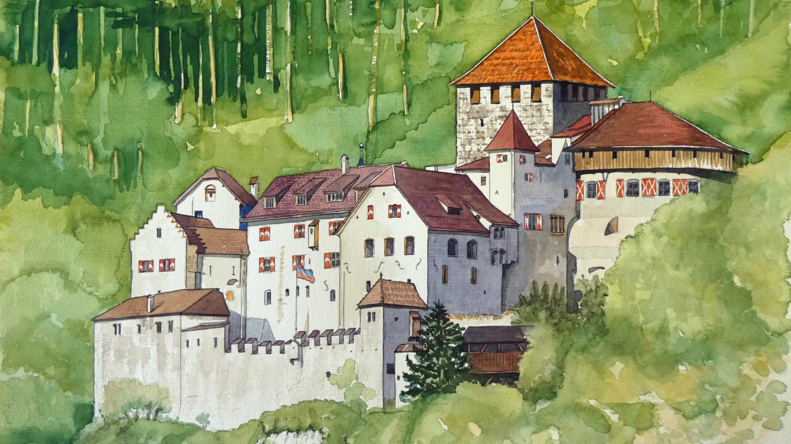 Sonderausstellung: «Mächtige Mauern und Minnesang – Burgen auf Briefmarken», © ZVG_FL_PostMuseum Sonderausstellung: «Mächtige Mauern und Minnesang – Burgen auf Briefmarken», © ZVG_FL_PostMuseum
