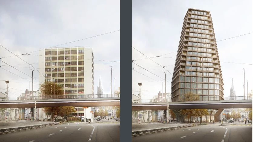 Start vom Rückbau des Heuwaage-Hochhaus, © Filippo Bolognese Images Start vom Rückbau des Heuwaage-Hochhaus, © Filippo Bolognese Images