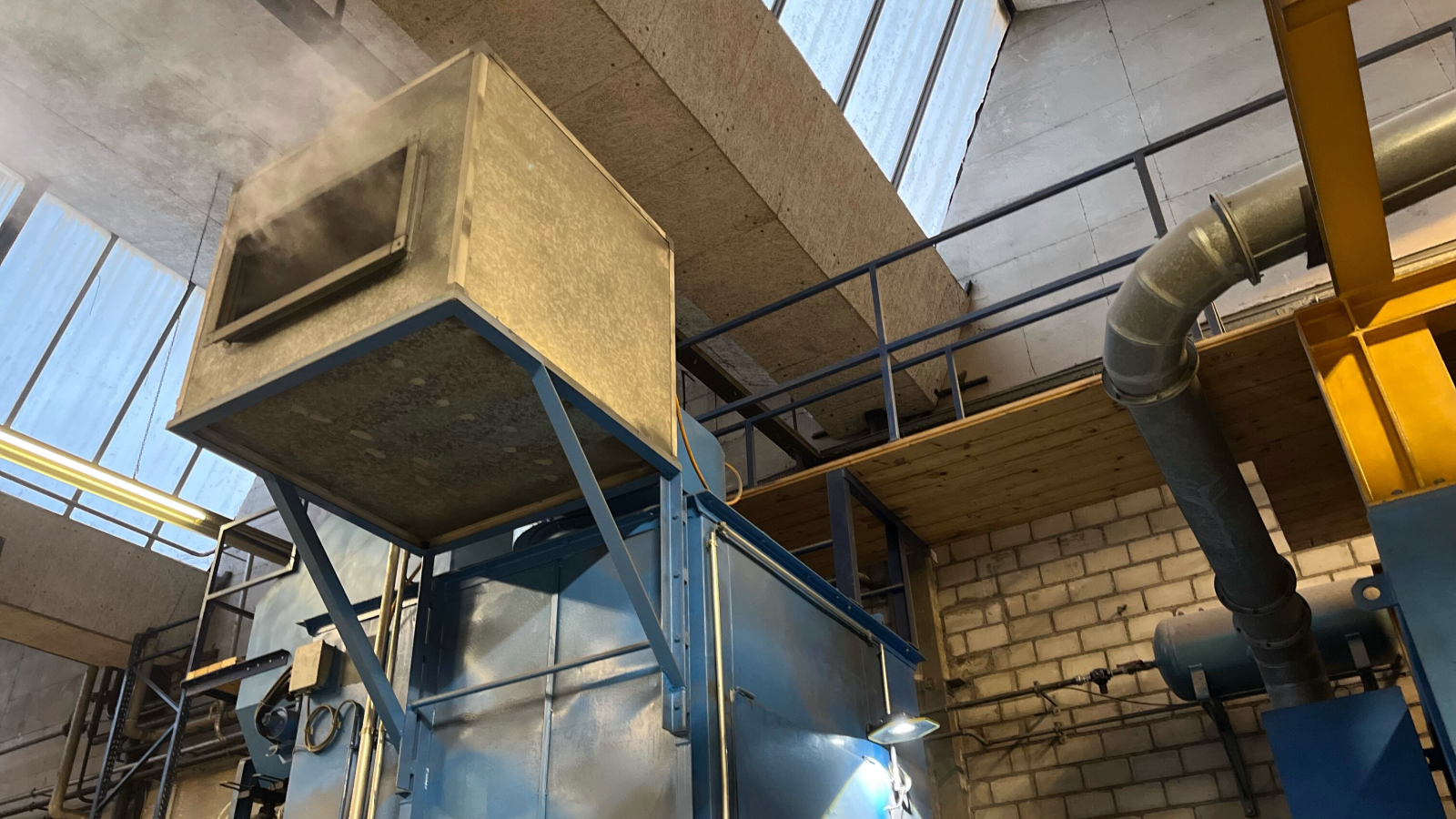 Rauchentwicklung in einer Filteranlage in St. Margrethen, © Kantonspolizei St. Gallen