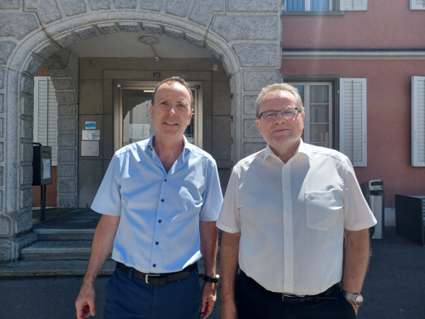 Baureferent Christian Di Ronco und Gemeindepräsident Felix Tenger, © Radio Munot