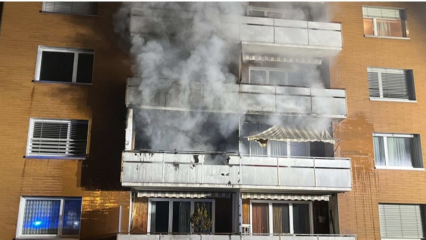 Sachschaden bei Brand im Toggenburg, © Kantonspolizei St. Gallen