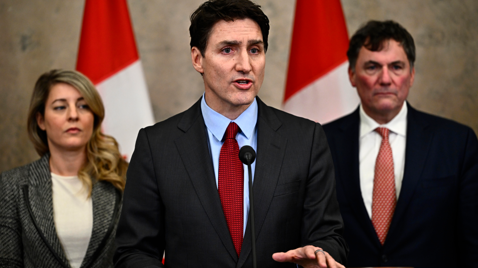 Trudeau kündigt Gegenzölle auf US-Waren an, © Justin Tang/The Canadian Press via AP