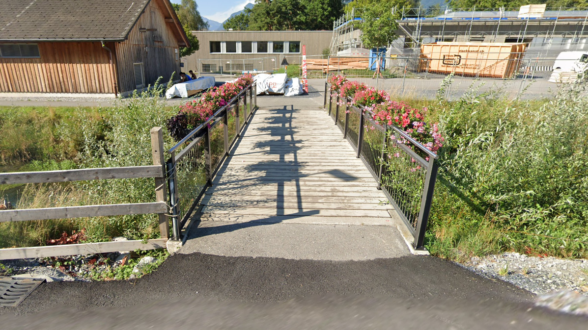 Brücke über Vaduzer Giessen wird neu gebaut, © Google Street View