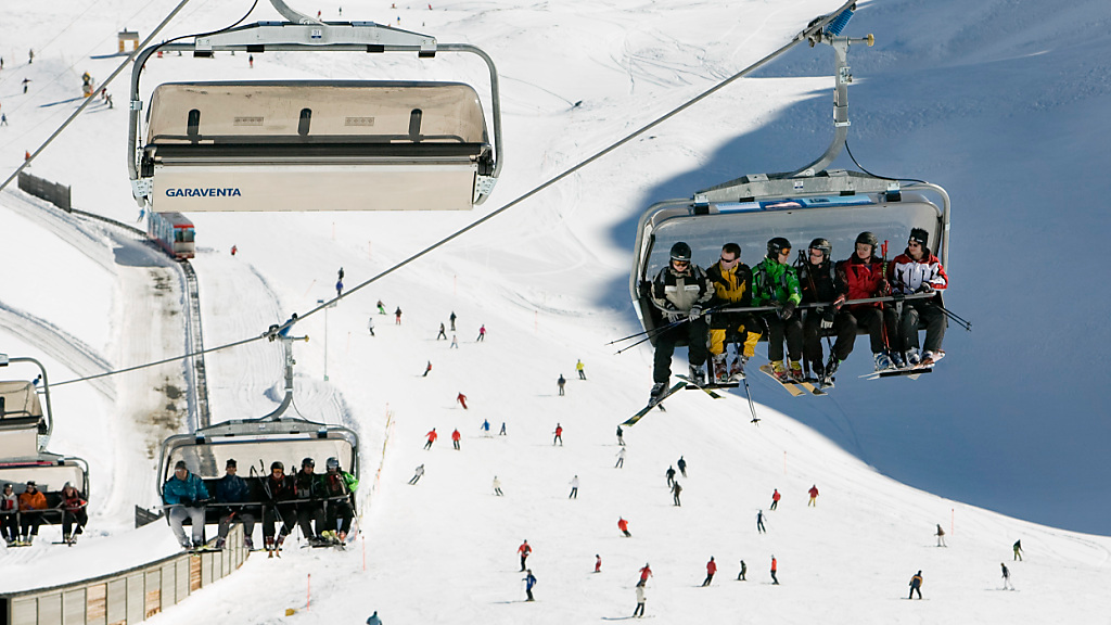 Bündner Bergbahnen zufrieden mit bisheriger Wintersaison, © Keystone/SDA