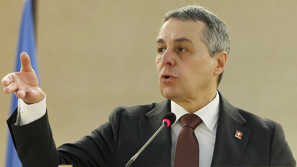 Cassis warnt vor negativer Dynamik bei Menschenrechten weltweit, © Keystone / SDA Cassis warnt vor negativer Dynamik bei Menschenrechten weltweit, © Keystone / SDA