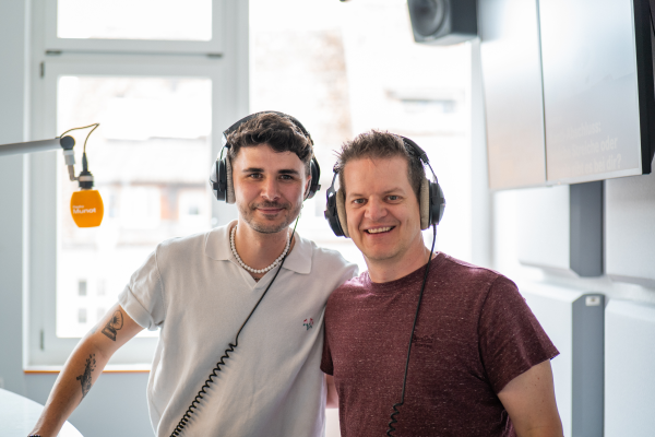 Aaron Zäch (Projektleiter VSZB) und Daniel Schmidli (Geschäftsleiter), © Radio Munot