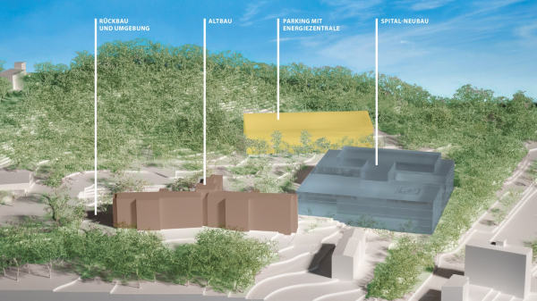 Vergabe des Spitalneubaus: Kosten waren entscheidendes Kriterium, © Spitäler Schaffhausen