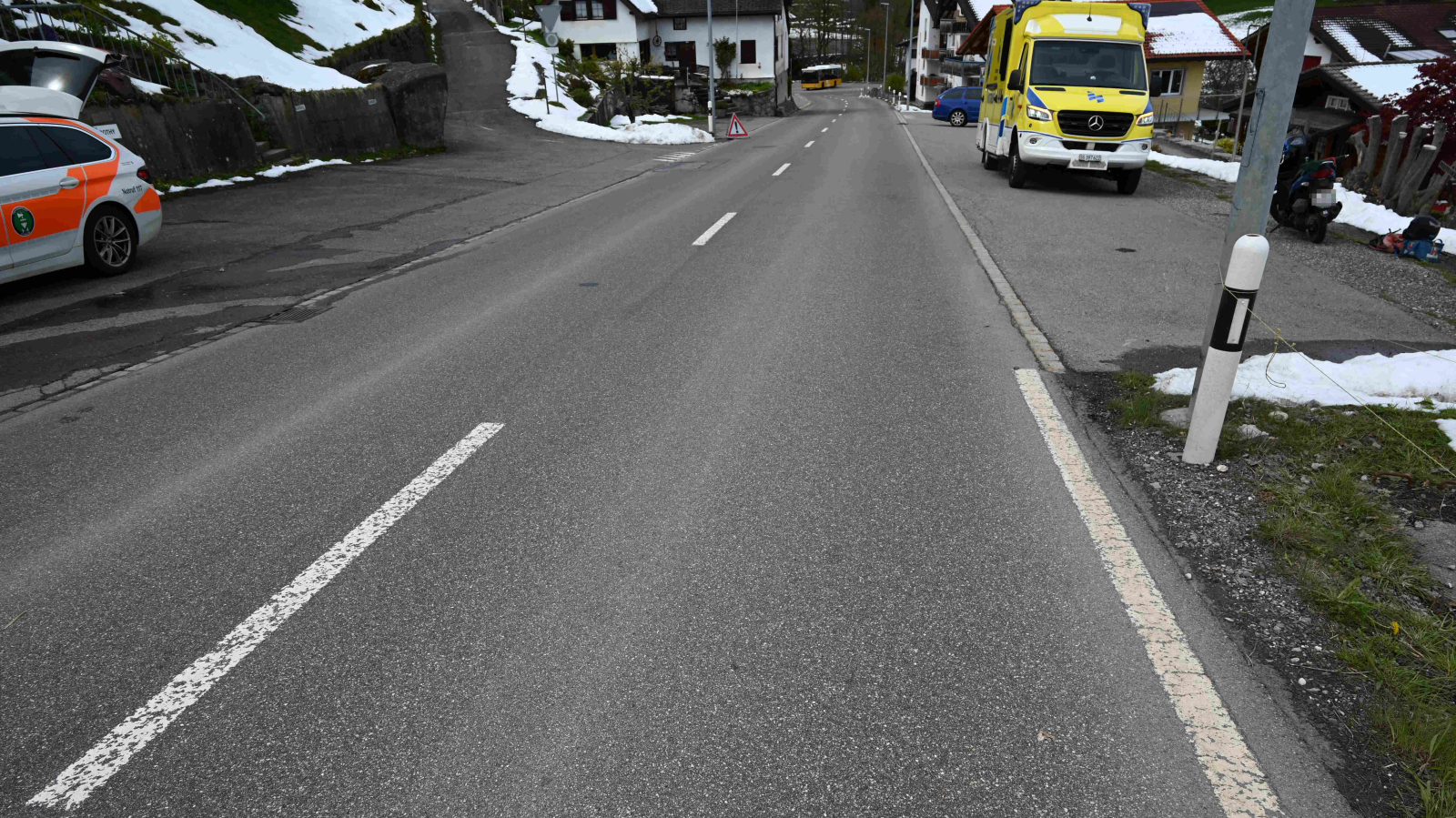 Selbstunfall mit Roller im Flumserberg, © Kantonspolizei St. Gallen