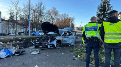 Schwerer Unfall auf dem Wettsteinplatz , © Kantonspolizei Basel-Stadt