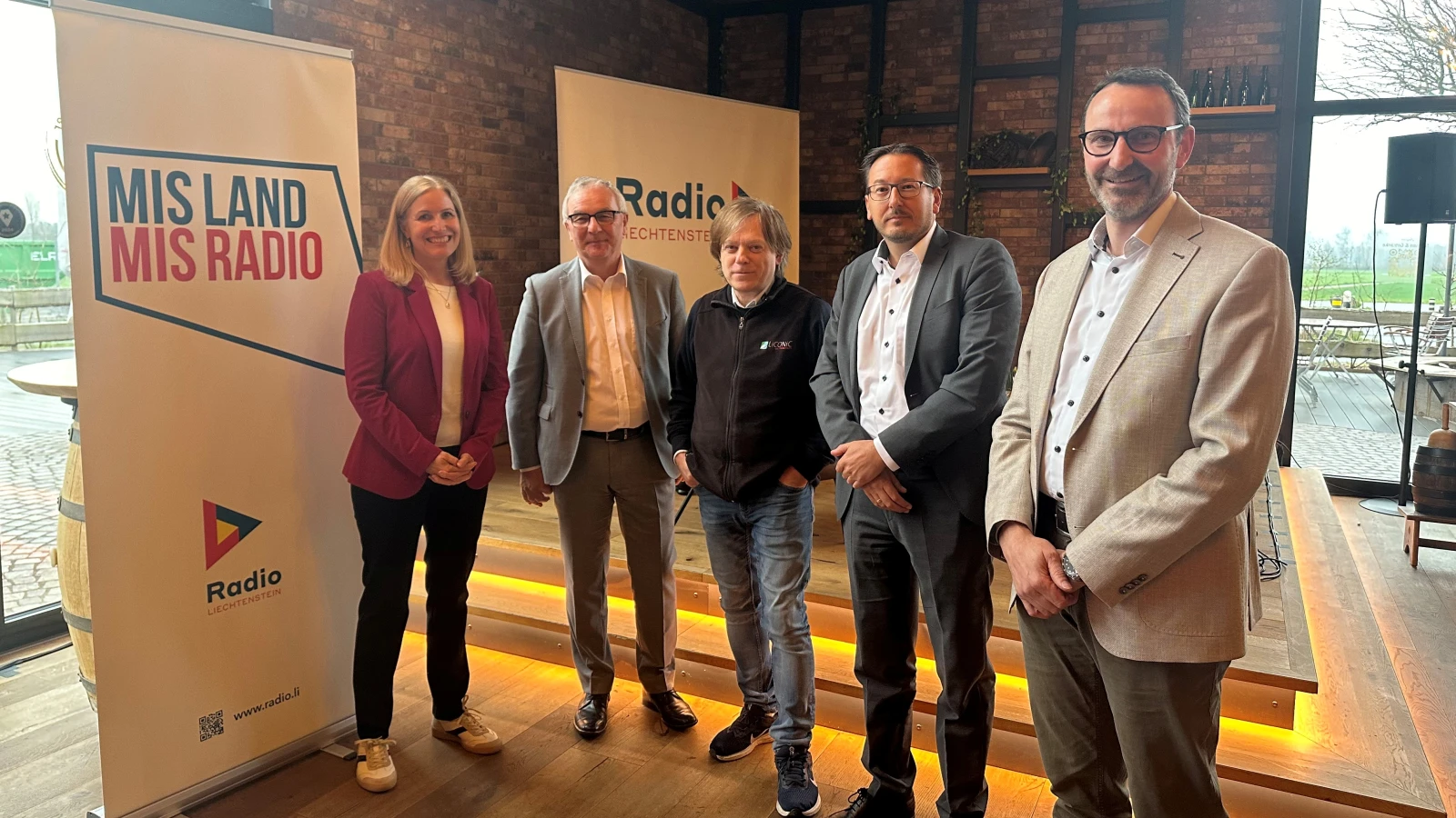Doris Quaderer, Gerald Marxer, Cosmas Malin, Michael Baumgärtner und Silvan Kieber , © Radio Liechtenstein Doris Quaderer, Gerald Marxer, Cosmas Malin, Michael Baumgärtner und Silvan Kieber , © Radio Liechtenstein