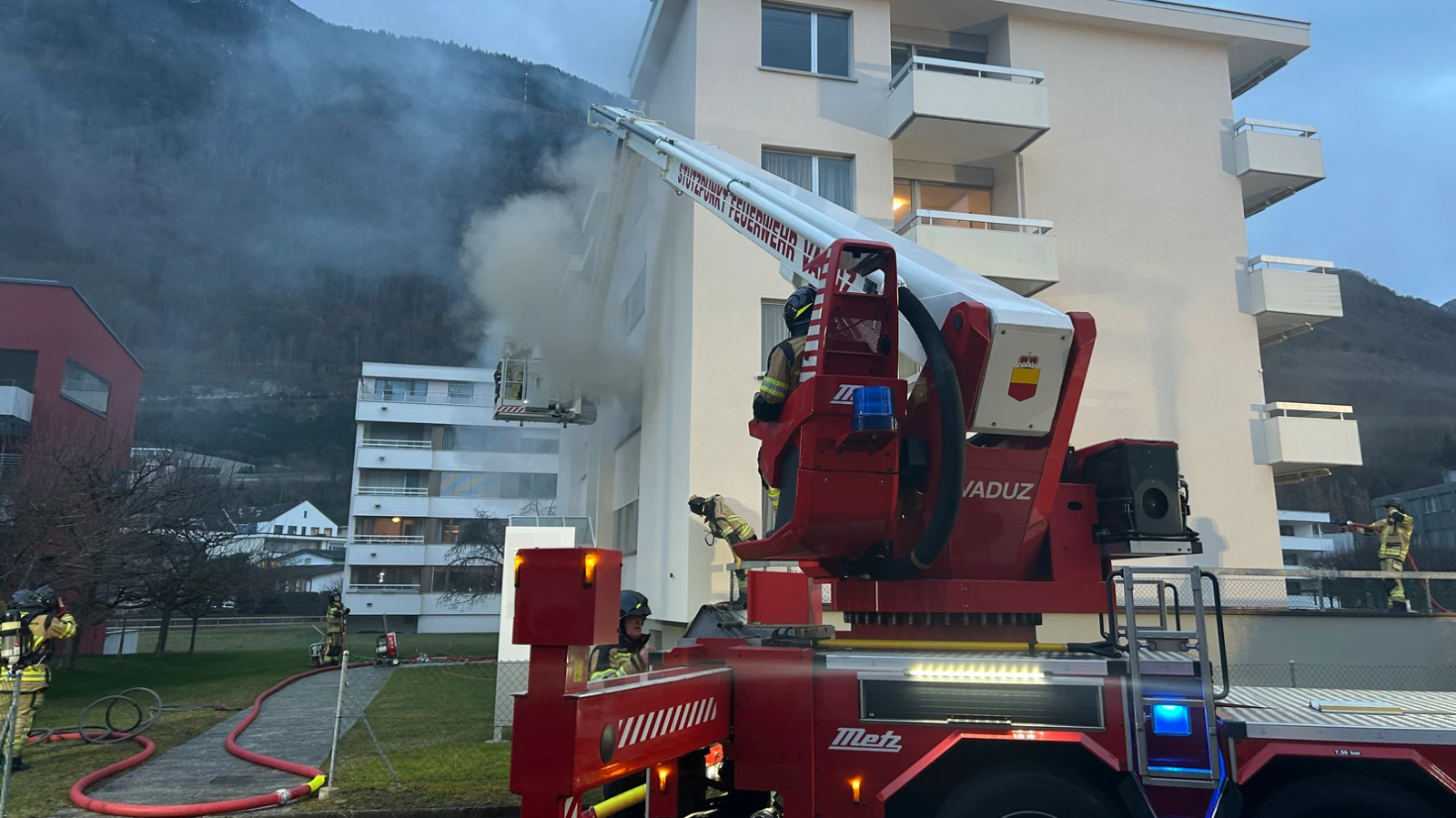 Zimmerbrand in Vaduz, © lpfl Zimmerbrand in Vaduz, © lpfl