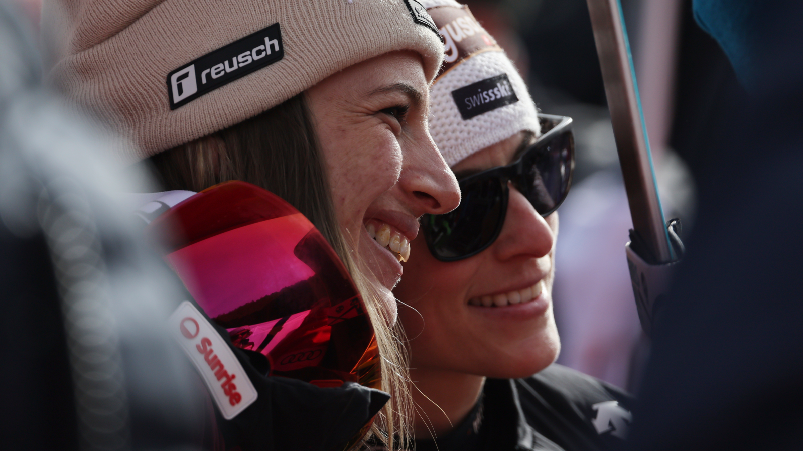 Schweizer Doppelerfolg - Lara Gut-Behrami vor Jasmine Flury, © Keystone / AP / Marco Trovati