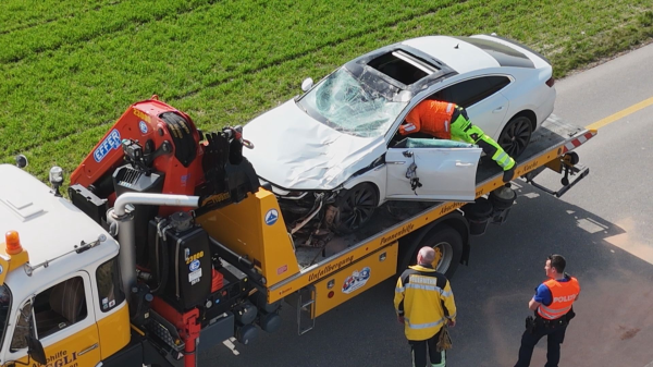 © Unfall mit Pferd und junger Reiterin in Dörflingen. Bilder: BRK News.