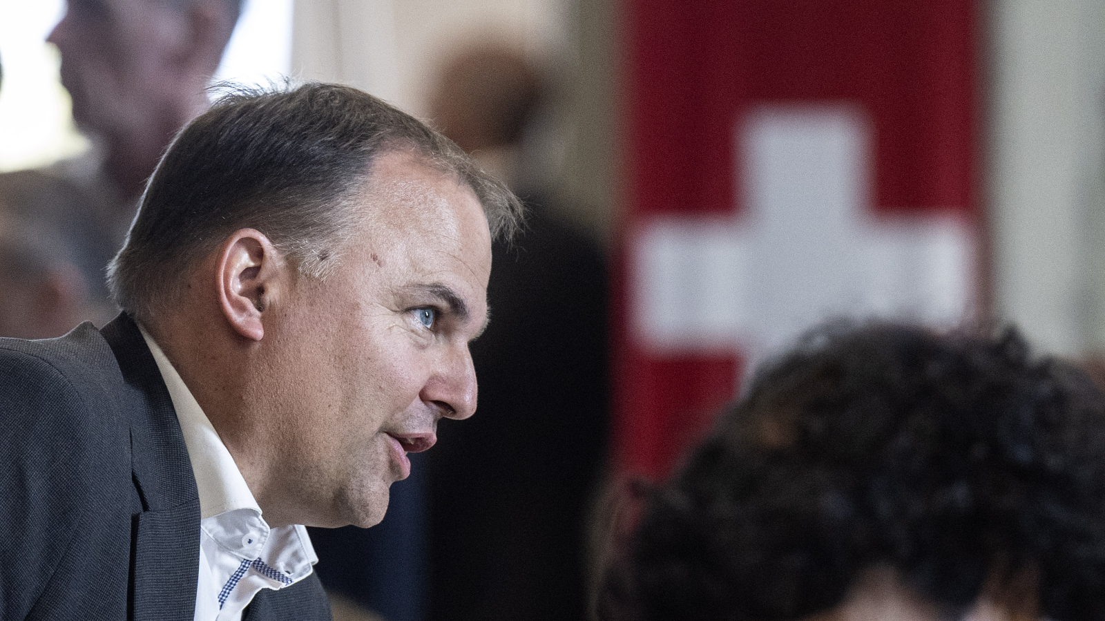 Marcel Dettling ist neuer Präsident der SVP Schweiz, © KEYSTONE/Peter Schneider