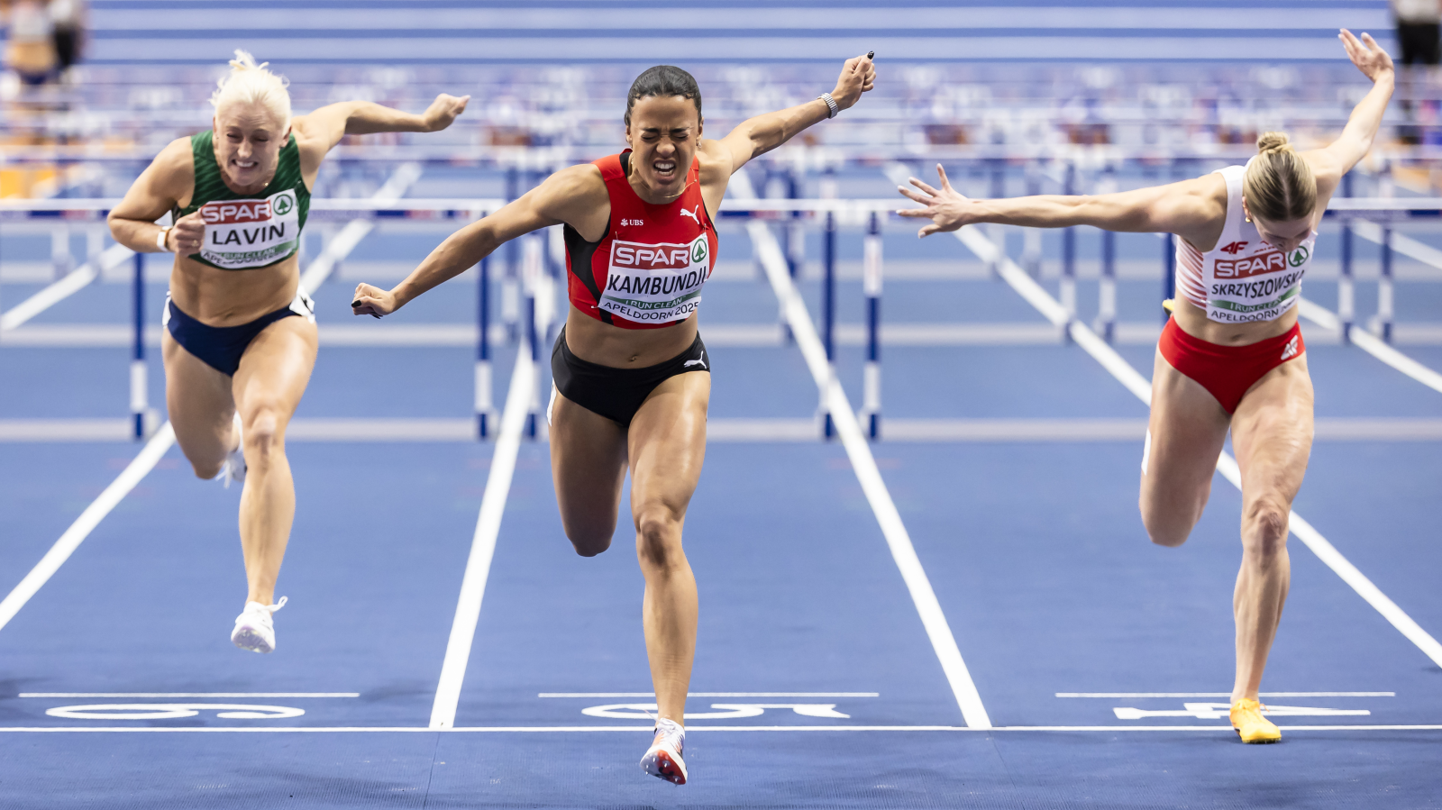 Ditaji Kambundji holt Hürden-Gold, © KEYSTONE MICHAEL BUHOLZER