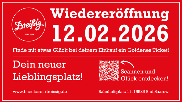 Neueröffnung Café Bad Saarow&nbsp;