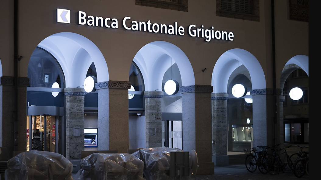 Graubündner Kantonalbank mit weniger Gewinn, © Keystone