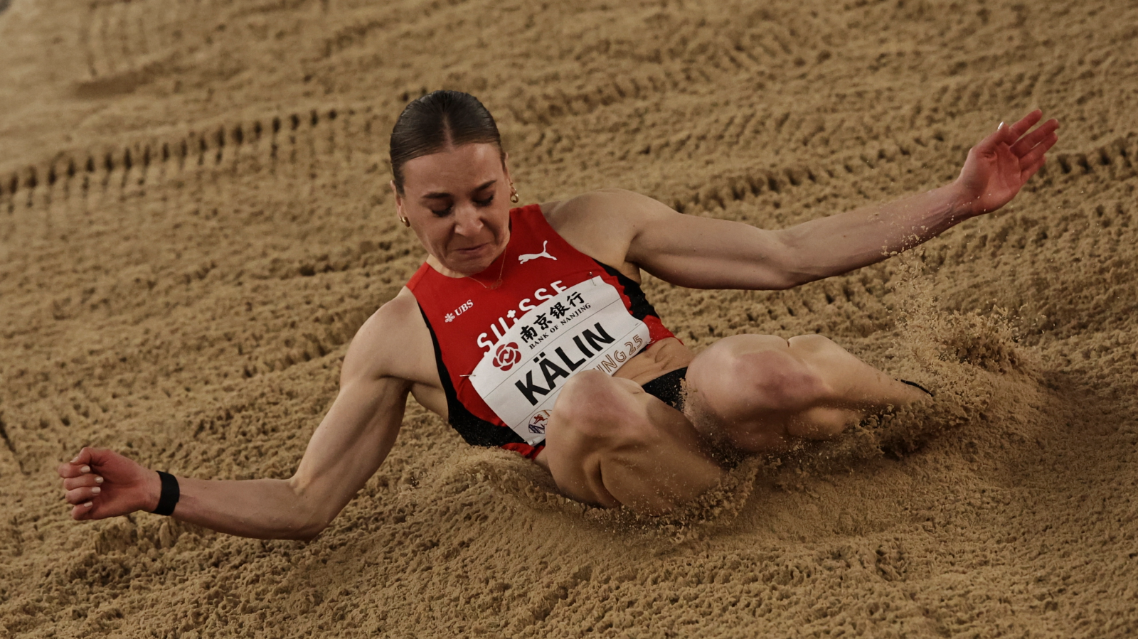 WM-Silber für Annik Kälin im Weitsprung, © Keystone / EPA / Andres Martinez Casares