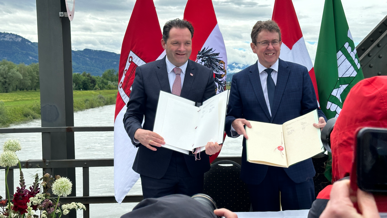 Staatsvertragsunterzeichnung für Rhesi, © Radio Liechtenstein