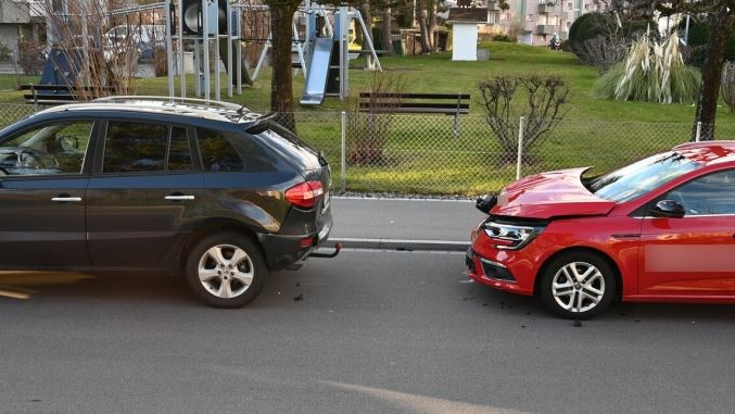 Ein Verletzter bei Auffahrkollision in Steinach , © Kantonspolizei St. Gallen 
