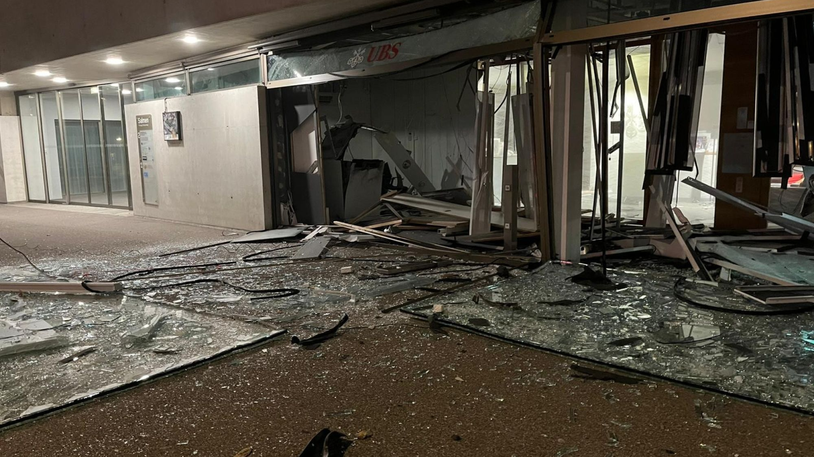 Bankomat in Laufen gesprengt, © Polizei BL 