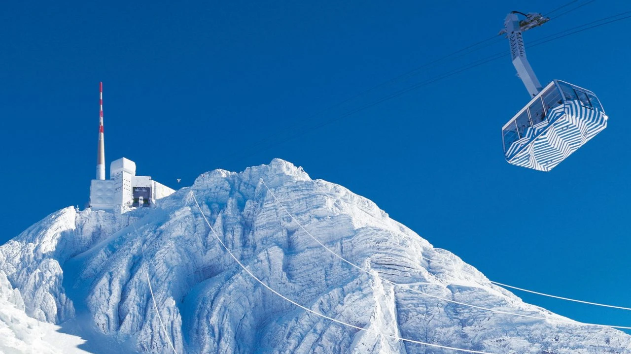 Sieben Meter Schnee auf dem Säntis, © Säntis Schwebebahnen Sieben Meter Schnee auf dem Säntis, © Säntis Schwebebahnen