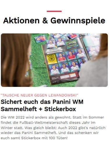 Screenshot des Anzeigencontainers von der Radio Hamburg Website