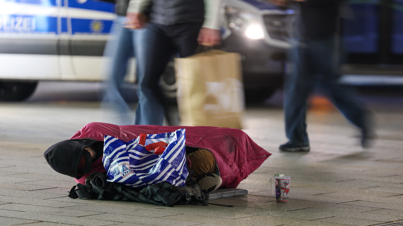 Hamburg’da Düşen Sıcaklıklar Evsizler İçin Hayati Risk Oluşturuyor, © Jan Woitas/dpa