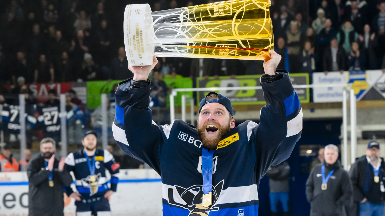 La Chaux-de-Fonds erneut Meister in der Swiss League, © Keystone / Jean-Christophe Bott