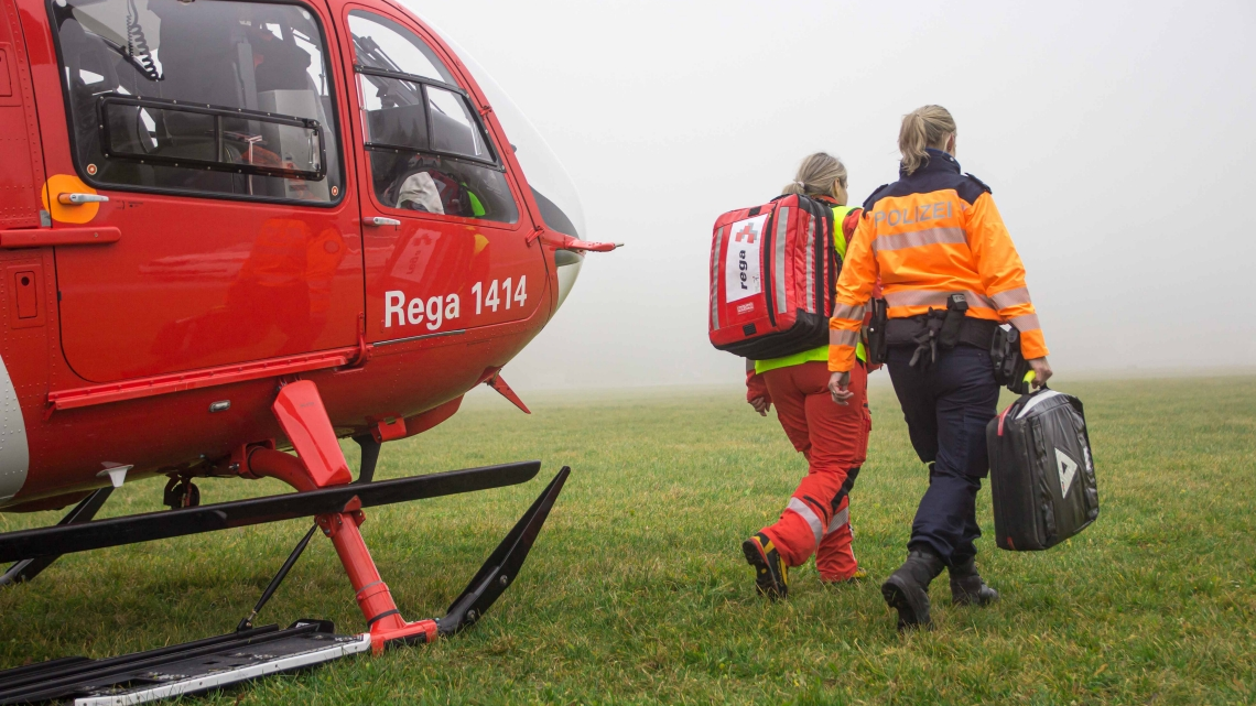 Schwerer Arbeitsunfall in Diepoldsau, © Kantonspolizei St. Gallen