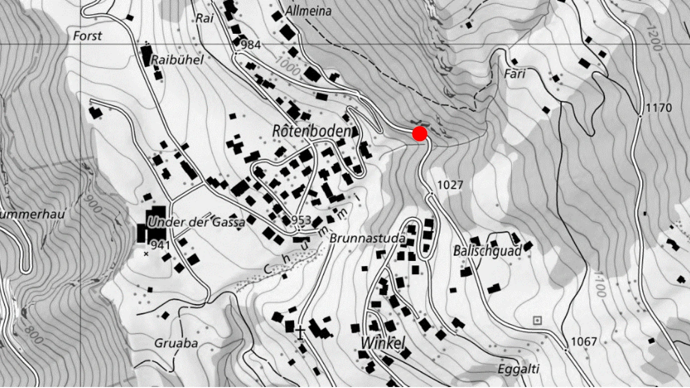 Bauarbeiten auf der Rotenbodenstrasse , © Amt für Tiefbau und Geoinformation Bauarbeiten auf der Rotenbodenstrasse , © Amt für Tiefbau und Geoinformation