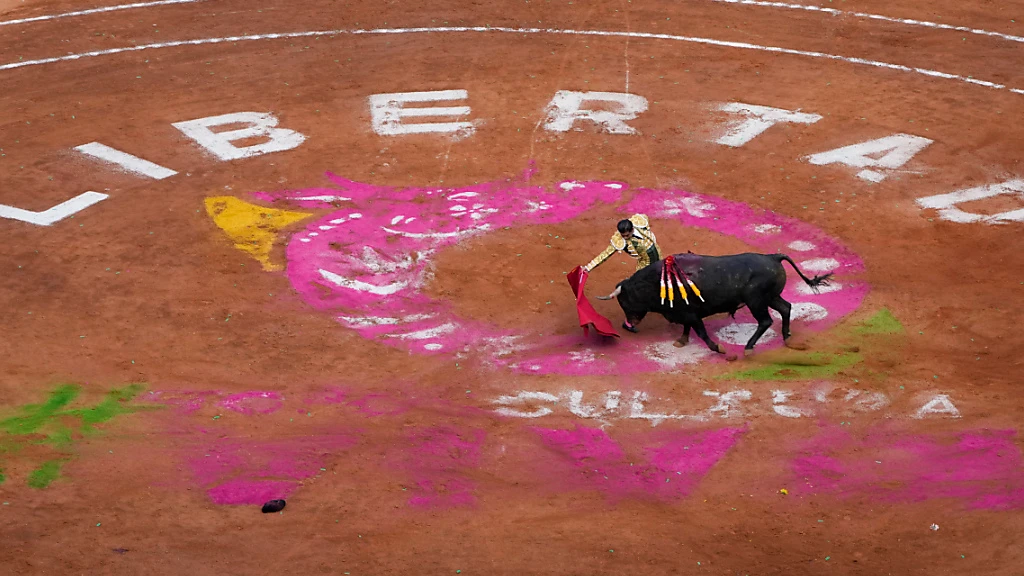 Stierkampf nach Verbot in grösste Arena der Welt zurückgekehrt, © Fernando Llano/AP/dpa Stierkampf nach Verbot in grösste Arena der Welt zurückgekehrt, © Fernando Llano/AP/dpa