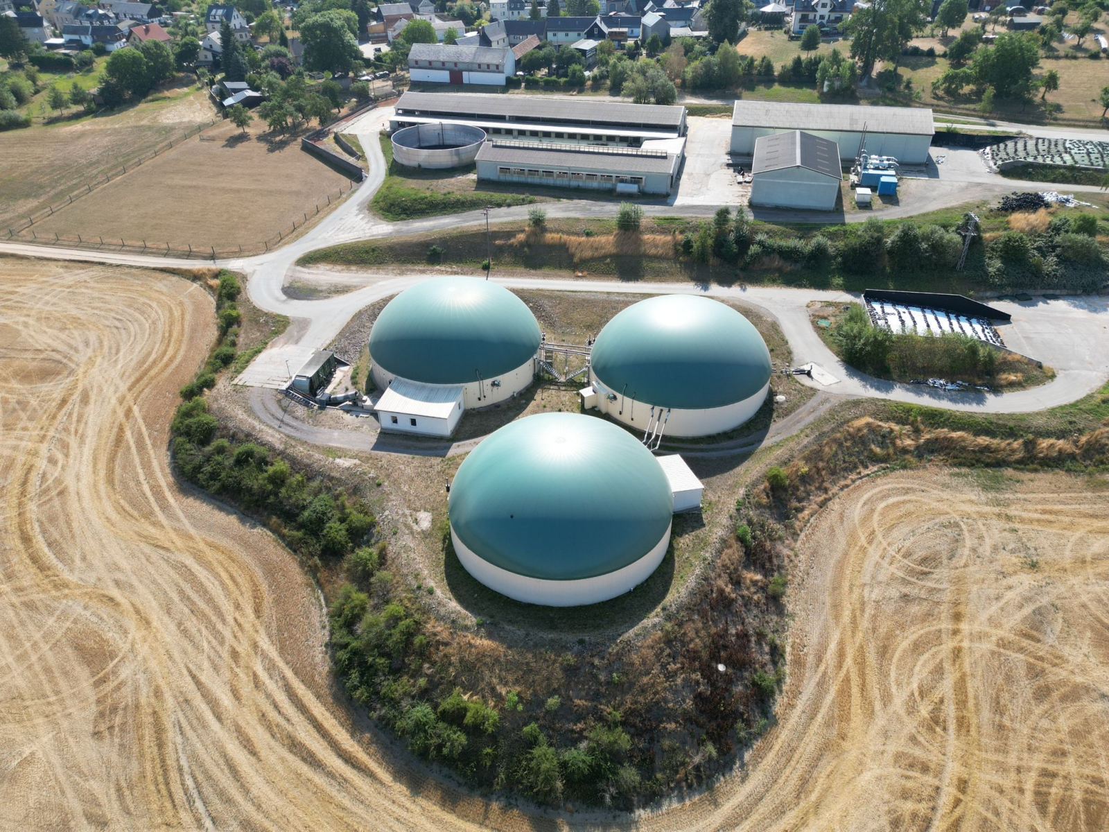 Eine Biogasanlage in Niederböhmersdorf.