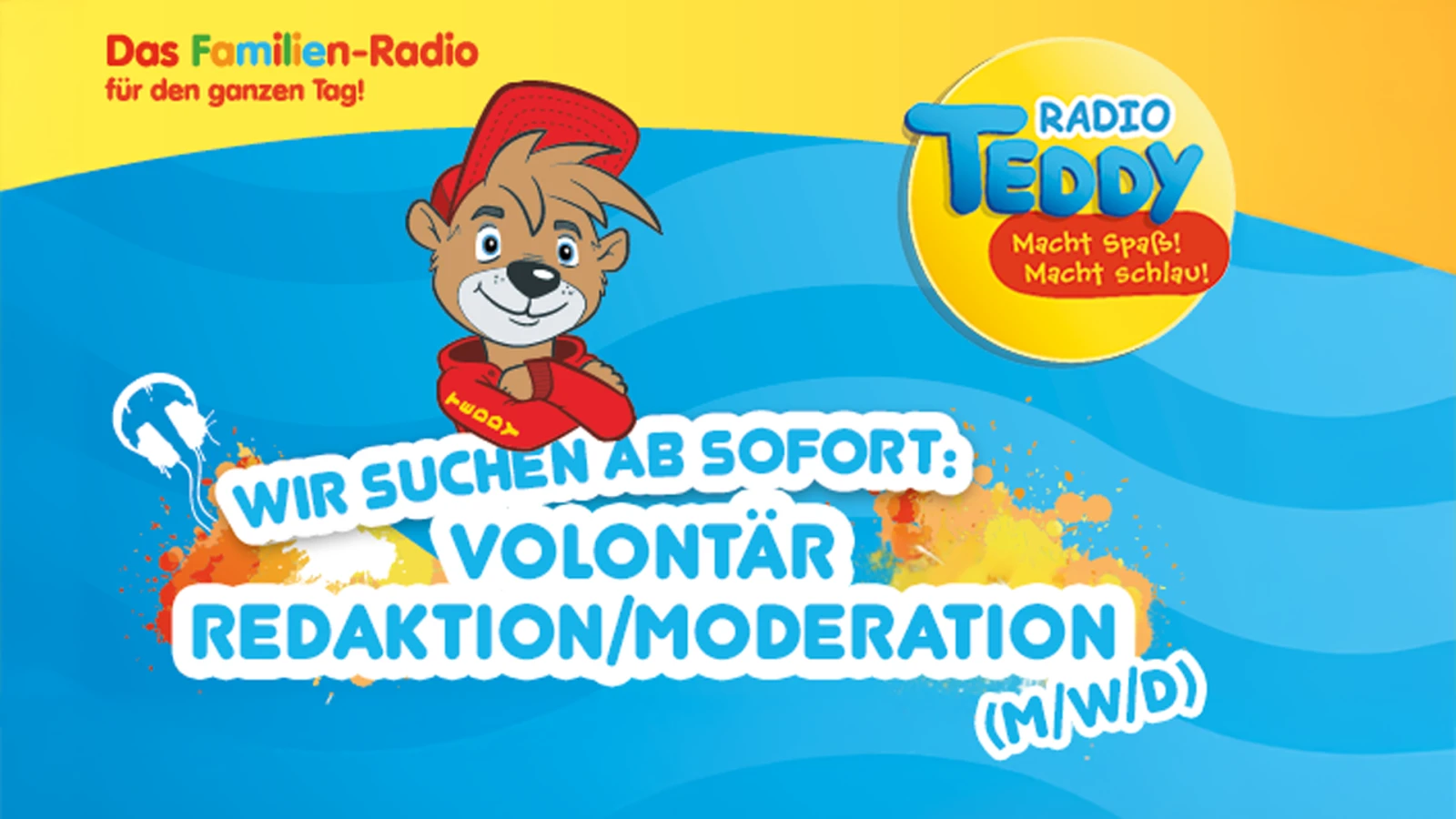 Radio TEDDY - Volontär Redaktion/Moderation (M/W/D) Radio TEDDY - Volontär Redaktion/Moderation (M/W/D)