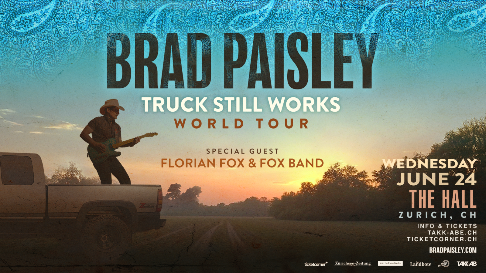 Brad Paisley - Truck Still Works World Tour 2026, © Brad Paisley